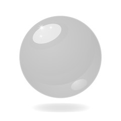 Flat simple image with Magic ball isolated on white background with shadow. Colorful picture with glass object. Vector illustration with fortune-telling attribute. Mystical and mysterious object.