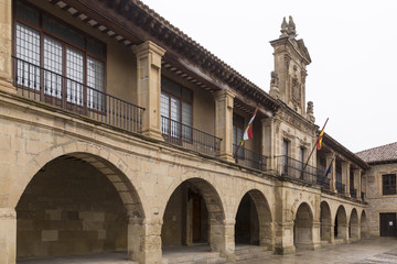 Fototapeta na wymiar facade of institutional building in Santo Domingo de la Calzada, Rioja, Spain