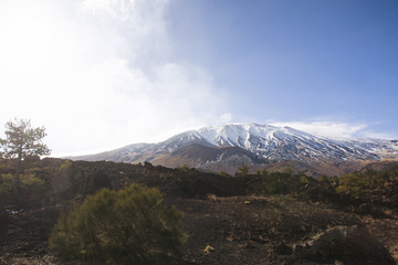 The top of the Etna volcano from 6000 ft
