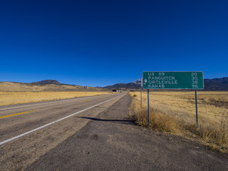 Beautiful country road in Utah