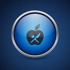 Push Button - Dark Blue Web Icon