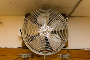 Metal fan and clotheslines