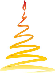Christmas tree abstract icon