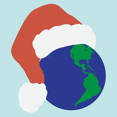 Vector image of New Year's Earth