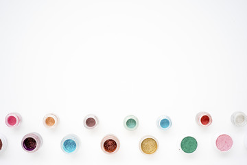 Cosmetics on white background