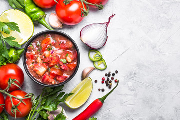 Traditional Latin American mexican salsa  sauce