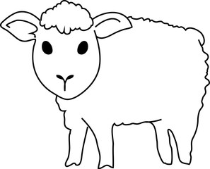 Cute lamb – lineart