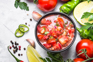 Traditional Latin American mexican salsa  sauce