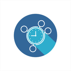 Time Management Icon. Business Concept. Flat Design. 