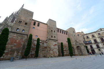 Casa de l'Ardiaca (Casa del Arcediano) is a historic building with part of the wall dates back to the Roman era in the Old City (Ciutat Vella) of Barcelona, Catalonia, Spain.