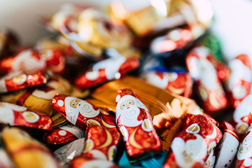 Bunte Mischung an Weihnachtssüßigkeiten