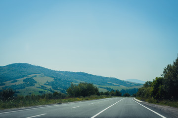 Road and mountains