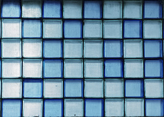 background of glass cubes blue and white color
