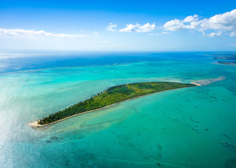 Aerial view of Gabriel island, Mauritius