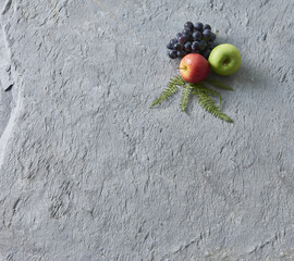 grey marble background for fruits with apple style