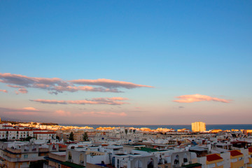 Fototapeta premium Landscape. Sea view. Estepona city, Costa del Sol, Andalusia, Spain.