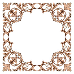 Classical baroque ornament vector 