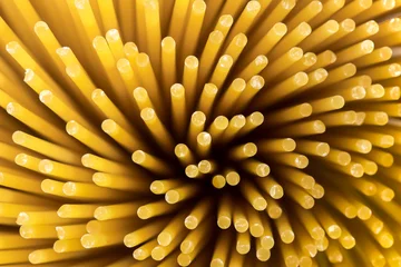 Abwaschbare Fototapete Makrofotografie Spaghetti Pasta Makro