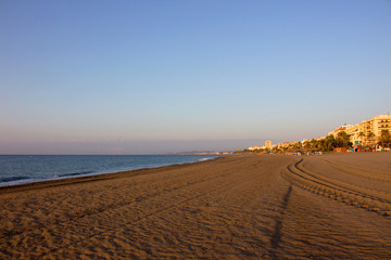 Naklejka premium Beach. Summer landscape. Estepona, Costa del Sol, Andalusia, Spain.