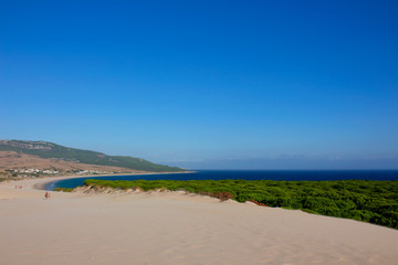 Beach. Summer beach view. Beach Bologna, Tarifa, Spain. Picture taken – 2 september 2017.