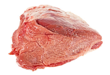 Piece of pork meat on white background