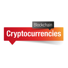 Blockchain Cryptocurrencies sign label