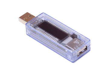 usb tester on white background