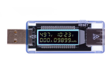 usb tester on white background