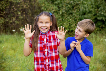 Kids playing in a park