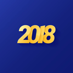 2018 text new year vector