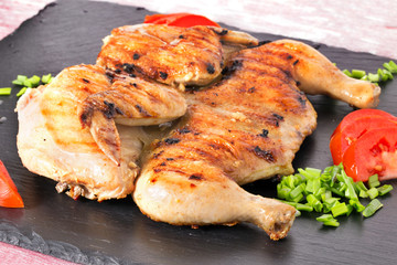 Roast chicken with vegetables