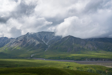 Fototapeta premium Mt Mather at Denali National Park from Eielson Visitor Center in Alaska