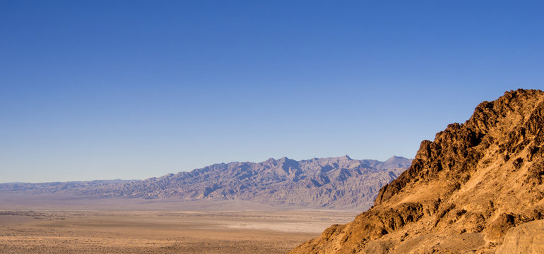 The colourful Death Valley National Park at sunset