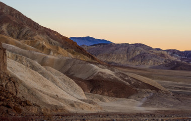 Death valley National Park after sunset - beautiful view in the evening