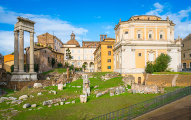 Scenic sight near the Theatre of Marcellus in Rome, Italy.