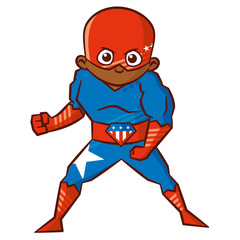 Superhero boy Cartoon character