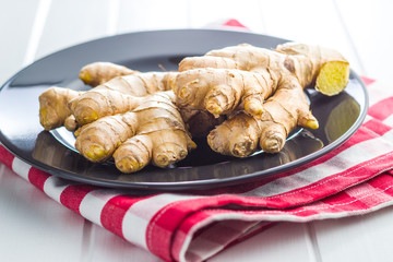 Healthy ginger root.