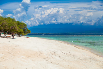 Beautiful sea and coastlines of Gili Trawangan, Indonesia.