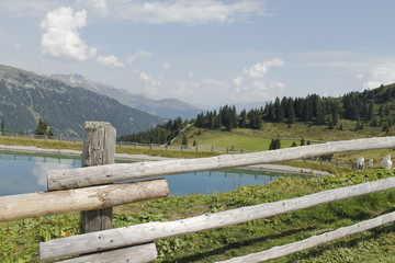view of alpine mountains in northern Italy