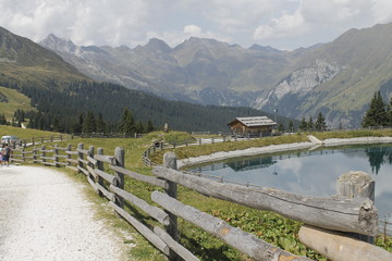 view of alpine mountains in northern Italy