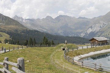view of alpine mountains in northern Italy