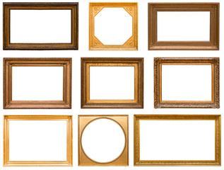 Old handcrafted wood frame collection