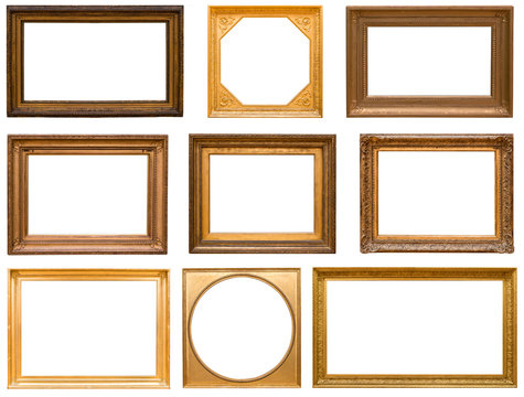 Old handcrafted wood frame collection
