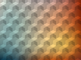 Volume realistic texture. 3d cubes geometric pattern. Design vector colorful background