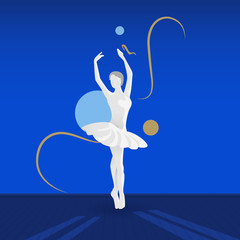 Beautiful female ballet dancer. © antikwar1