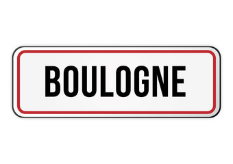 Panneau signalisation entrée ville Boulogne