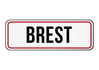 Panneau signalisation entrée ville Brest