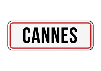 Panneau entrée ville Cannes