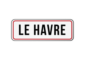 Panneau entrée ville Le Havre