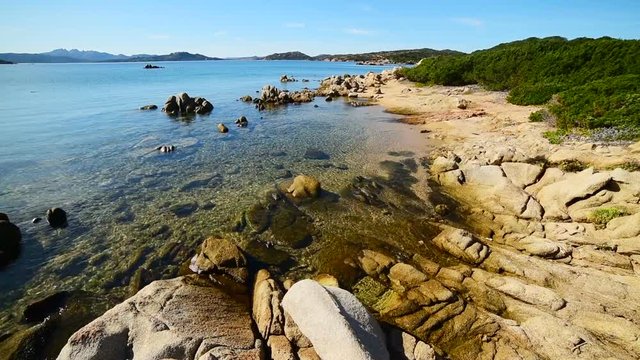 Colorful shore in Caprera island, Italy